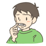 食べ物が挟まる